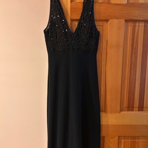 Jones New York Black Sequin Midi Dress